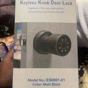 Digital Keyless Door Lock in Matte Black